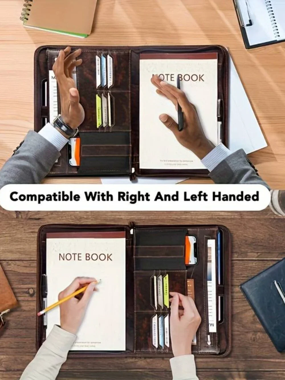 Zippered Business Organizer with Tablet Sleeve